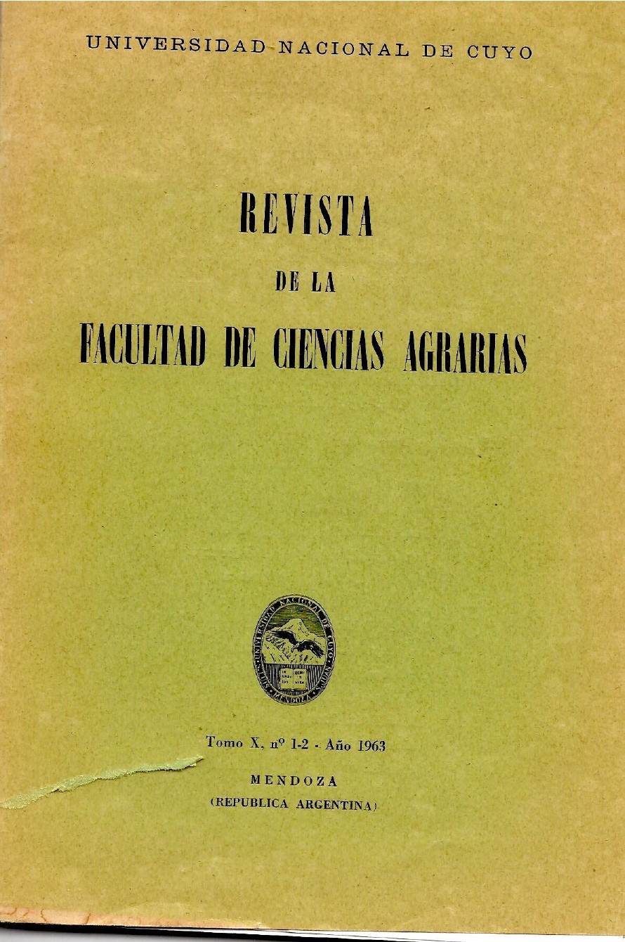 Revista Revista De La Facultad De Ciencias Agrarias Vol 10 No 1 2 